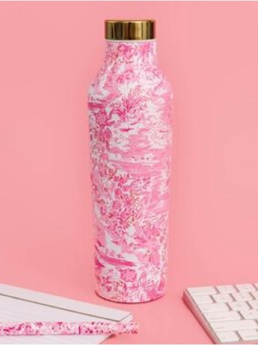 NWOT Lilly Pulitzer Stainless Steel Water Bottle Seaside Scene 20 oz
